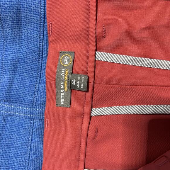 Peter Millar Crown Sport Shorts Mens 44 Red Performance Golf Casual Polyester - Picture 7 of 10